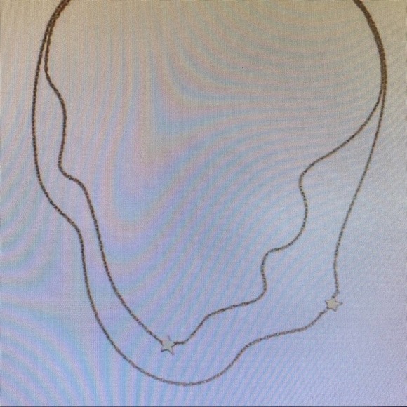 Jennifer Zeuner Gold tone Double Star Necklace - Picture 3 of 3